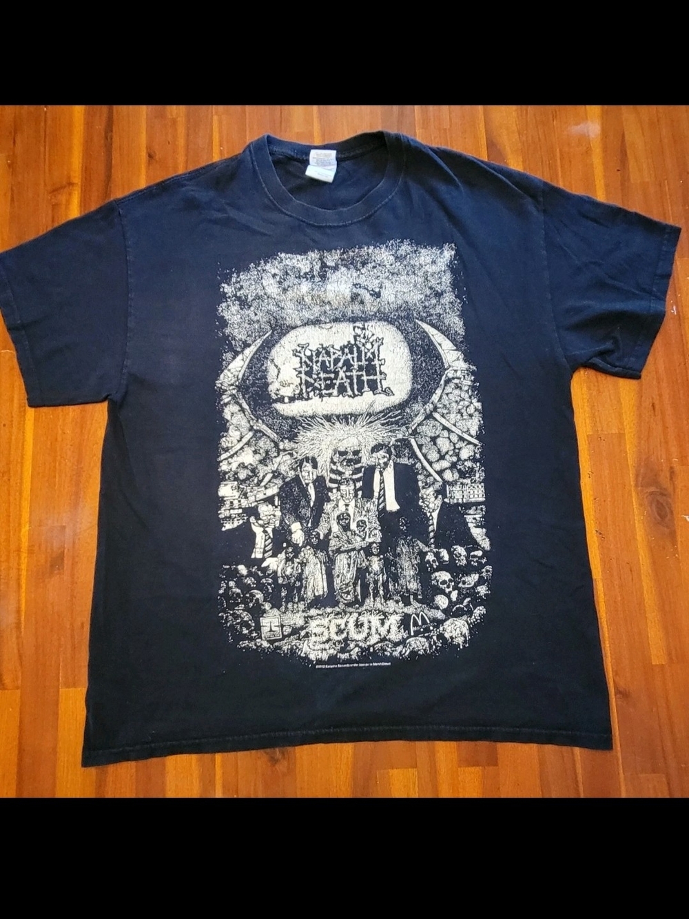 Napalm Death Scum Band T Shirt 2012 Size Large Nice Pre-owned Condition